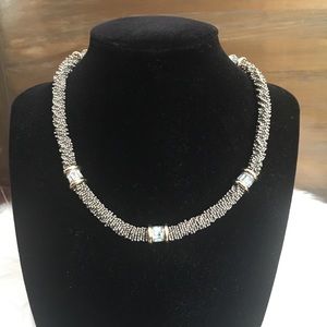 14k gold topaz sterling silver necklace
